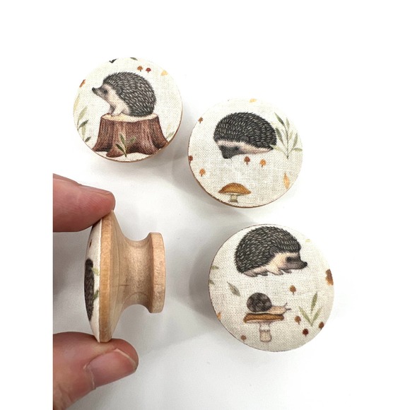 Hedgehogs Drawer Knob Pulls Handles Dresser Nursery Kids Room Baby Shower - Picture 3 of 4
